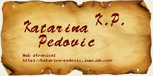 Katarina Pedović vizit kartica